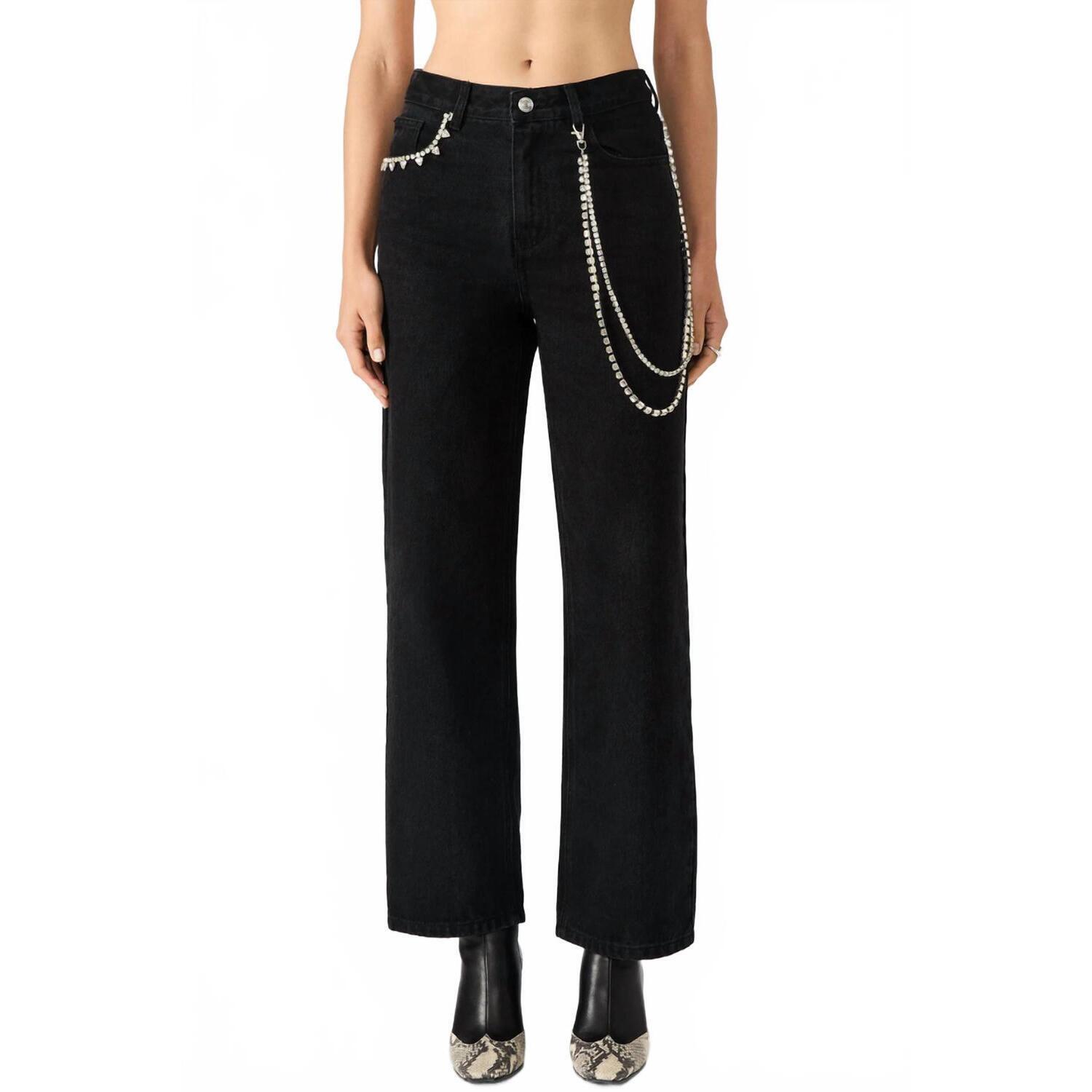 New Steve Madden Swift Wide-Leg Jean In Black